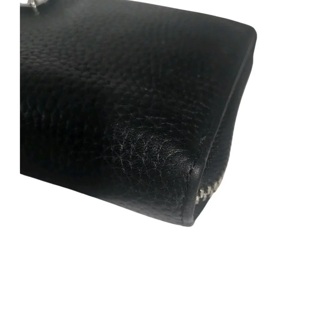 Michael Kors Jet Set Travel Continental Wristlet Wallet - Black Pebbled Leather